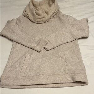 NWOT J.crew Cream Funnel Turtleneck  Sweatshirt Size Small